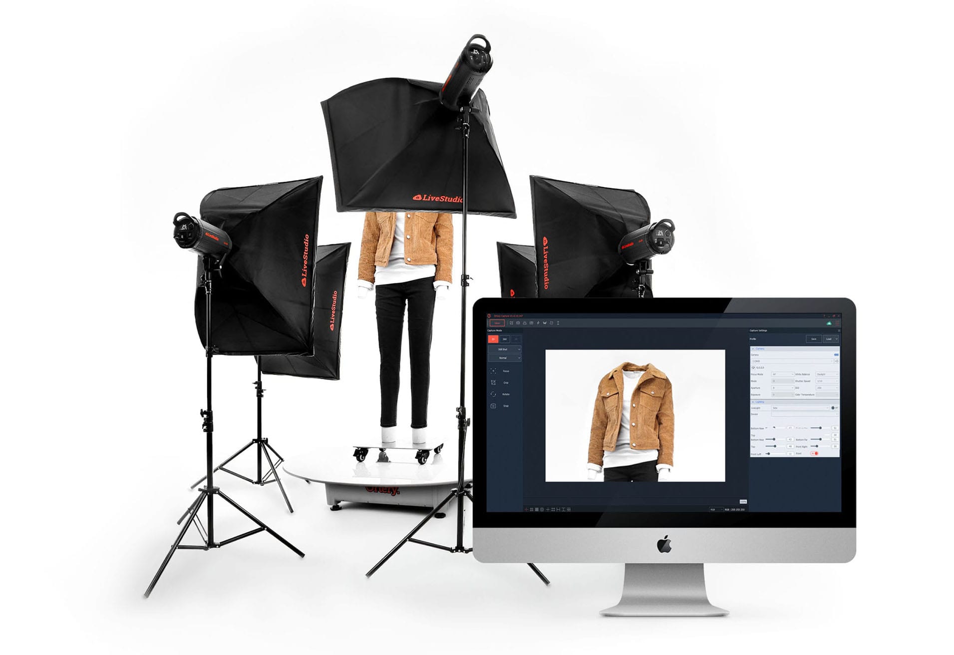 3044noc LiveStudio LED Photography Studio Light Kits controlled by software.