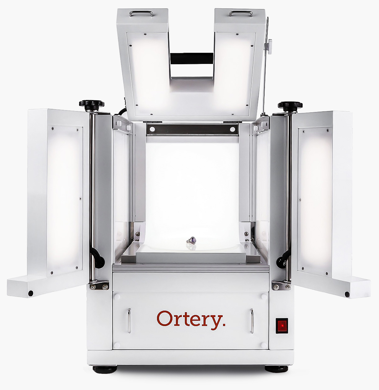 3044noc Photobench 80 is a 360 jewelry photography solution with software controlled LED lighting and turntable for taking jewelry product photos on a pure-white or transparent background.